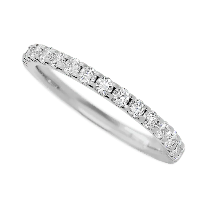 Lashbrook Rings 14K White Gold band with 15 Round Lab Grown Diamond ST having TCW45 Lashbrook Rings 14K White Gold band with 15 Round Lab Grown Diamond ST having TCW45