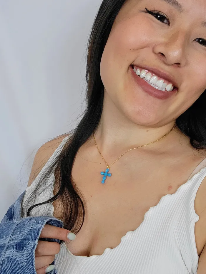 Love Ko Jewelry HOLY GRAIL Necklace in Blue Necklaces