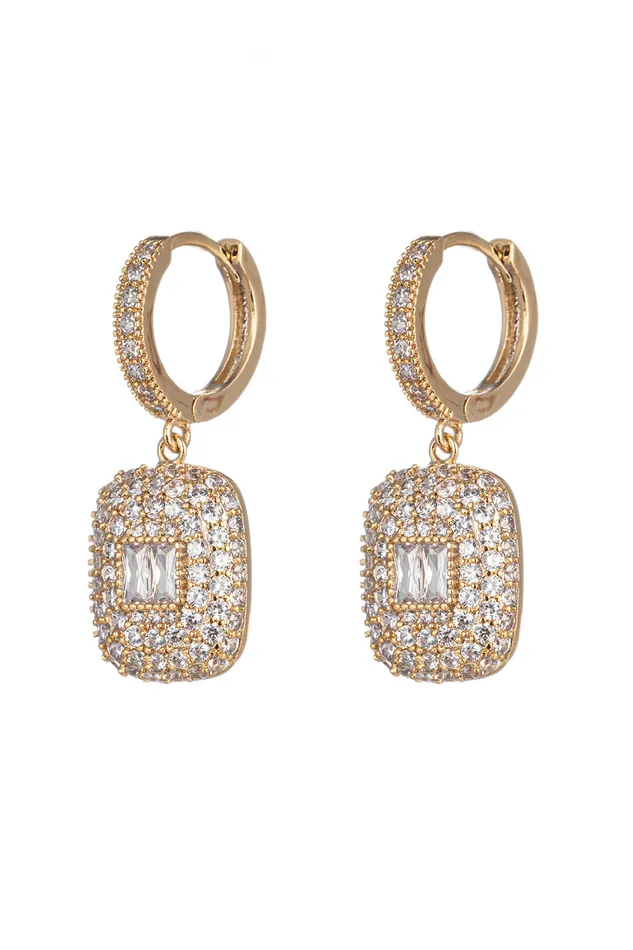 Maya CZ Huggie Earring Eye Candy LA Earrings