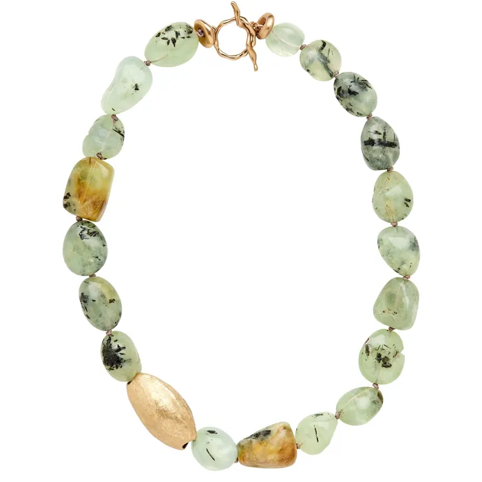 MEADOW PREHNITE BRONZE NECKLACE Julie Cohn Design Necklaces