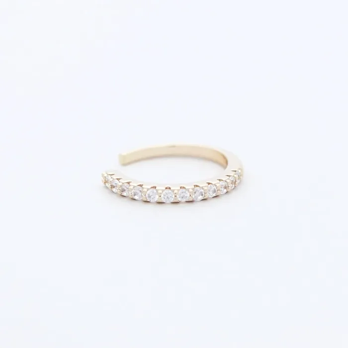 Minimalist CZ Non Pierced Ear Cuff Gold Glitters Earrings
