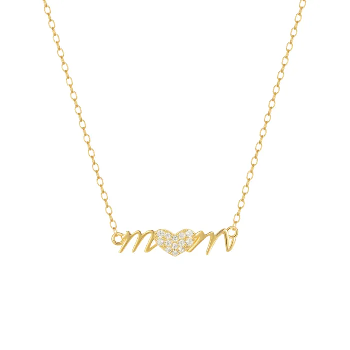Mom pave necklace pau jewelry Necklaces