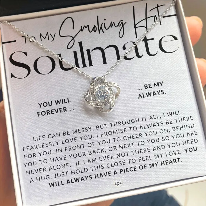 My Smoking Hot Soulmate Thoughtful and Romantic Gift for Her Soulmate Necklace Christmas Valentines Birthday or Anniversary Gifts ShineOn Fulfillment Necklaces