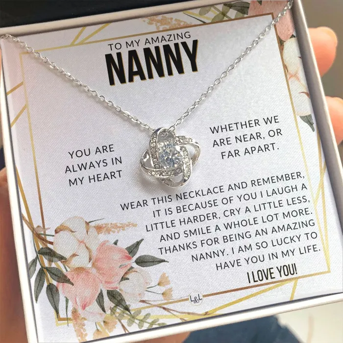 Nanny Gift Beautiful Womens Pendant From Granddaughter Grandson Grandkids Great For Mothers Day Christmas or Birthday ShineOn Fulfillment Necklaces