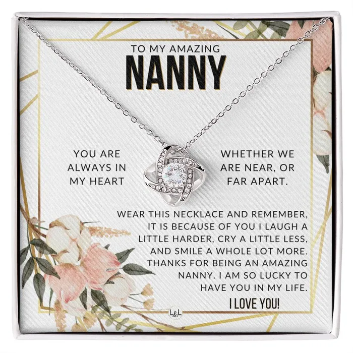 Nanny Gift Beautiful Womens Pendant From Granddaughter Grandson Grandkids Great For Mothers Day Christmas or Birthday ShineOn Fulfillment Necklaces