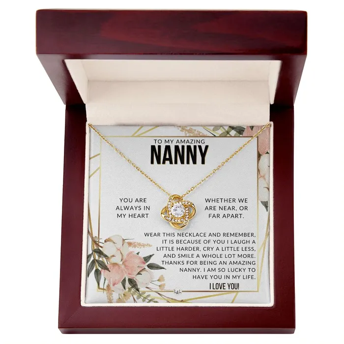 Nanny Gift Beautiful Womens Pendant From Granddaughter Grandson Grandkids Great For Mothers Day Christmas or Birthday ShineOn Fulfillment Necklaces