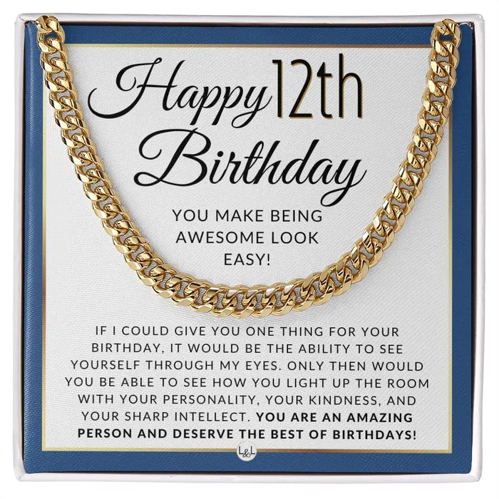 Necklaces 12th Birthday Gift For Him Chain Necklace For 12 Year Old Young Mans Birthday Great Birthday Gift For Preteen Boy Jewelry For Guys ShineOn Fulfillment Necklaces 12th Birthday Gift For Him Chain Necklace For 12 Year Old Young Mans Birthday Great Birthday Gift For Preteen Boy Jewelry For Guys ShineOn Fulfillment