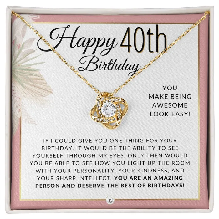 Necklaces 40th Birthday Gift For Her Necklace For 40 Year Old Beautiful Womans Birthday Pendant Jewelry ShineOn Fulfillment