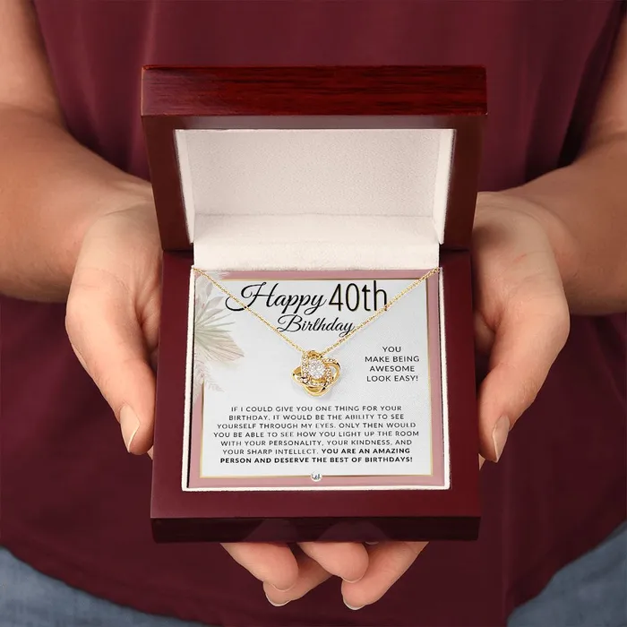 Necklaces 40th Birthday Gift For Her Necklace For 40 Year Old Beautiful Womans Birthday Pendant Jewelry ShineOn Fulfillment