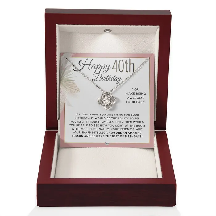 Necklaces 40th Birthday Gift For Her Necklace For 40 Year Old Beautiful Womans Birthday Pendant Jewelry ShineOn Fulfillment