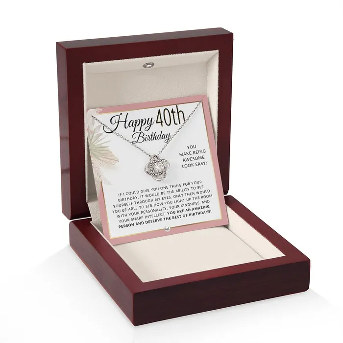 Necklaces 40th Birthday Gift For Her Necklace For 40 Year Old Beautiful Womans Birthday Pendant Jewelry ShineOn Fulfillment