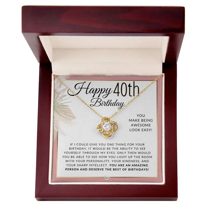 Necklaces 40th Birthday Gift For Her Necklace For 40 Year Old Beautiful Womans Birthday Pendant Jewelry ShineOn Fulfillment