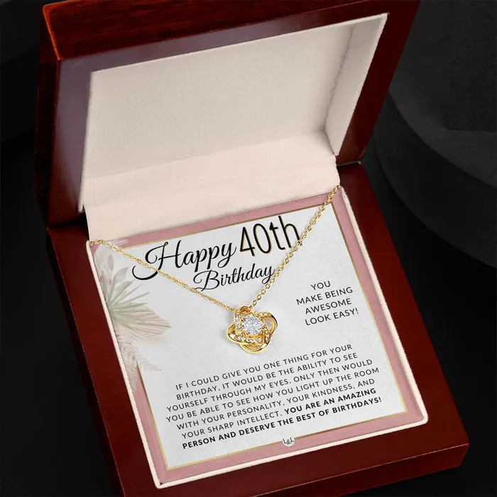 Necklaces 40th Birthday Gift For Her Necklace For 40 Year Old Beautiful Womans Birthday Pendant Jewelry ShineOn Fulfillment