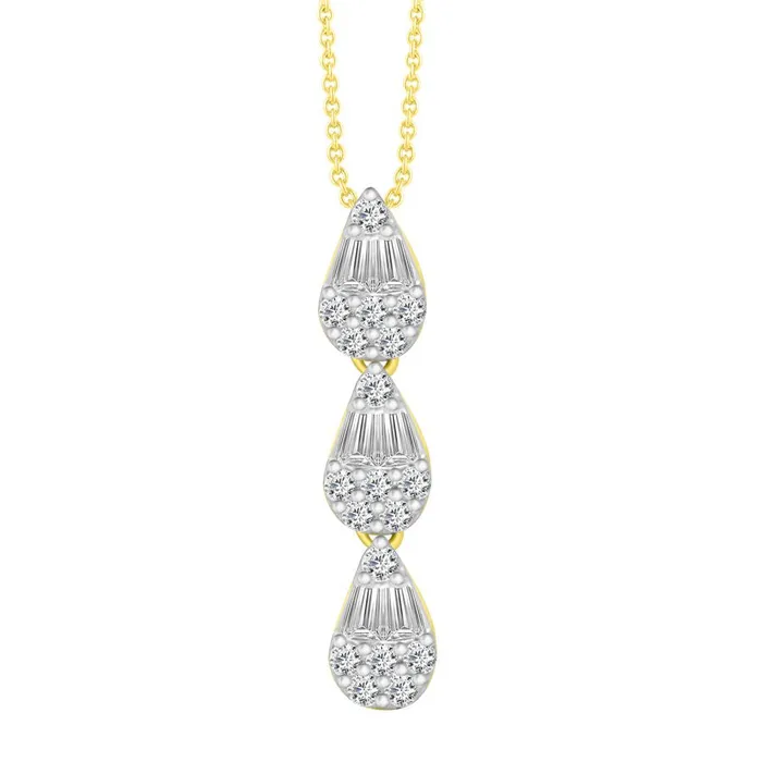 Necklaces AV LADIES PENDANT 035CT ROUND DIAMOND 14K YELLOW GOLD SI QUALITY Necklaces AV LADIES PENDANT 035CT ROUND DIAMOND 14K YELLOW GOLD SI QUALITY