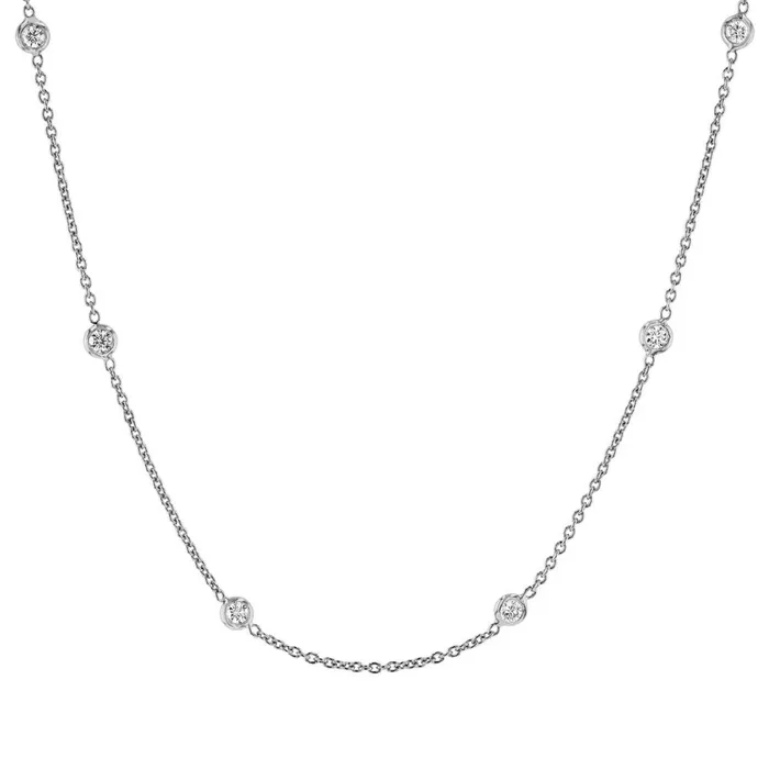 Necklaces Beauvince Diamonds by the Yard Station Necklace 086 ct Diamonds in White Gold Necklaces Beauvince Diamonds by the Yard Station Necklace 086 ct Diamonds in White Gold