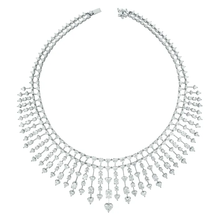 Necklaces Beauvince Hearts Collar Necklace 5125 ct Diamonds in White Gold Necklaces Beauvince Hearts Collar Necklace 5125 ct Diamonds in White Gold