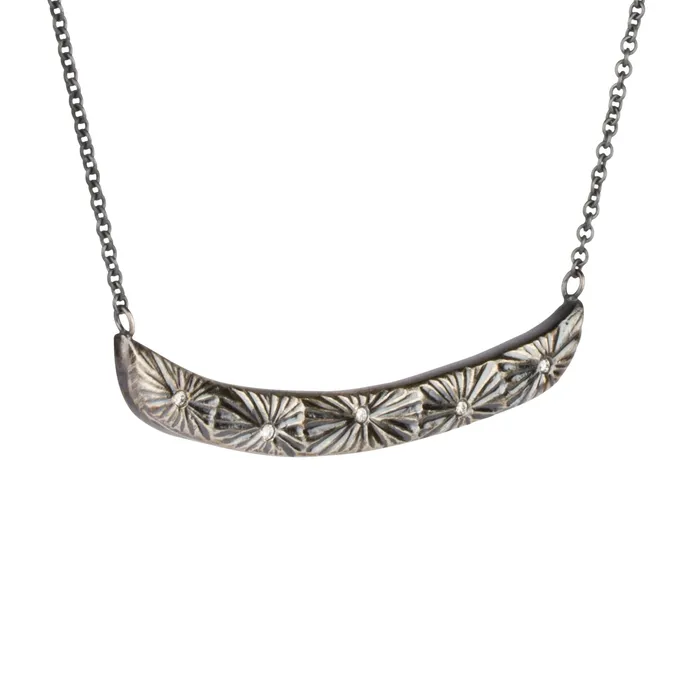 Necklaces Corey Egan Oxidized Silver Luminous Bar Necklace