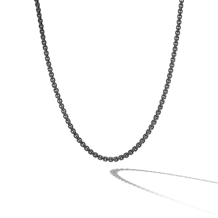 Necklaces DAVID YURMAN INC David Yurman 18 Box Chain Necklace with Stainless Steel and Sterling Silver 5mm Necklaces DAVID YURMAN INC David Yurman 18 Box Chain Necklace with Stainless Steel and Sterling Silver 5mm