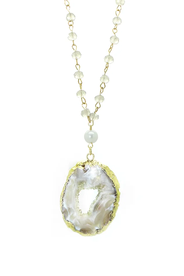Necklaces Eye Candy LA Scarlett Druzy Stone Necklace