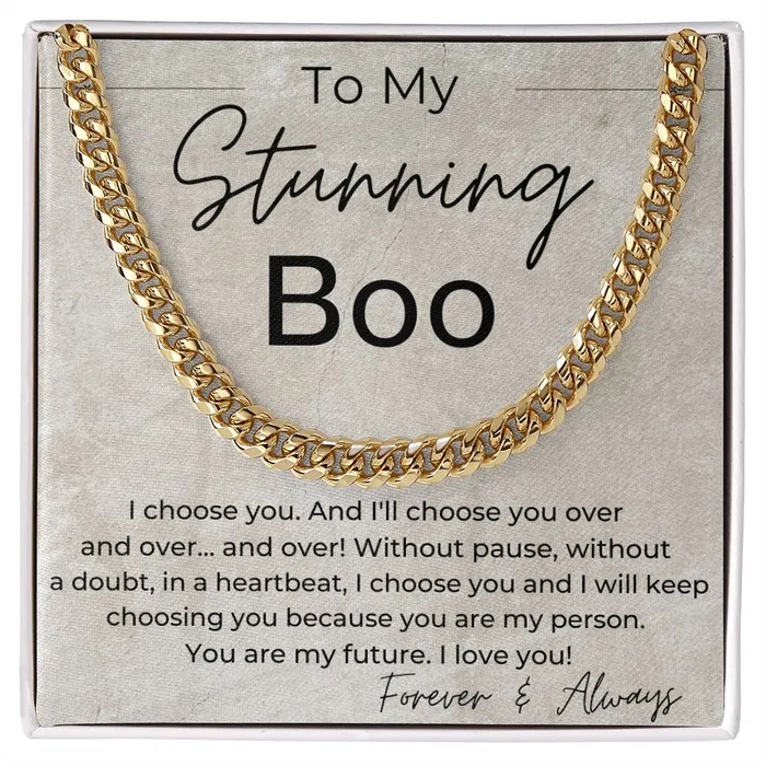 Necklaces I Will Forever Choose You Gift for My Boo Linked Chain Necklace ShineOn Fulfillment Necklaces I Will Forever Choose You Gift for My Boo Linked Chain Necklace ShineOn Fulfillment