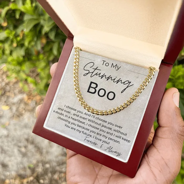 Necklaces I Will Forever Choose You Gift for My Boo Linked Chain Necklace ShineOn Fulfillment