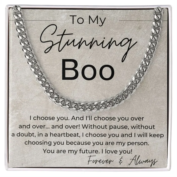 Necklaces I Will Forever Choose You Gift for My Boo Linked Chain Necklace ShineOn Fulfillment