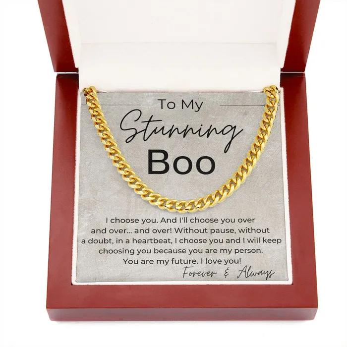 Necklaces I Will Forever Choose You Gift for My Boo Linked Chain Necklace ShineOn Fulfillment