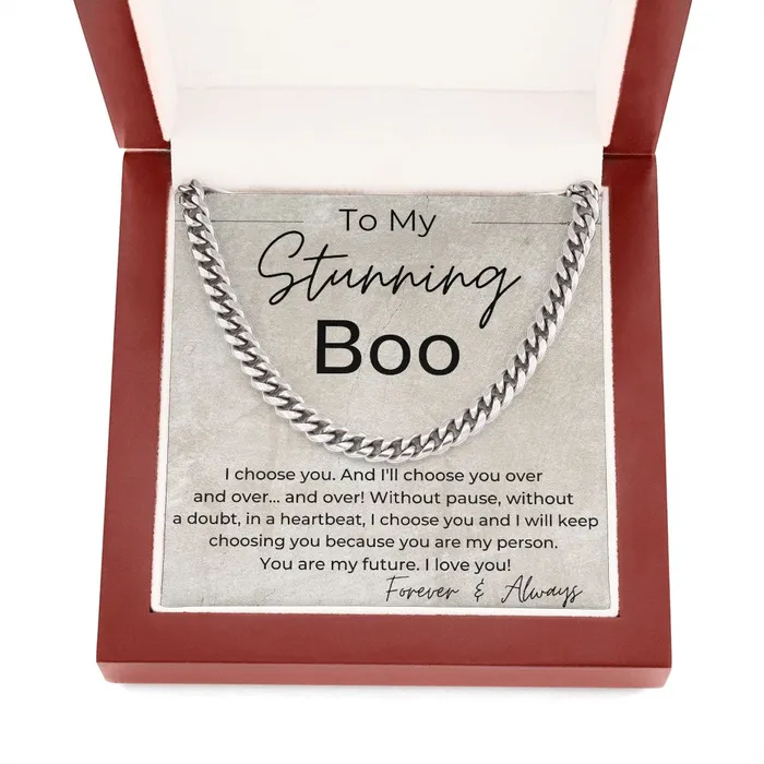 Necklaces I Will Forever Choose You Gift for My Boo Linked Chain Necklace ShineOn Fulfillment