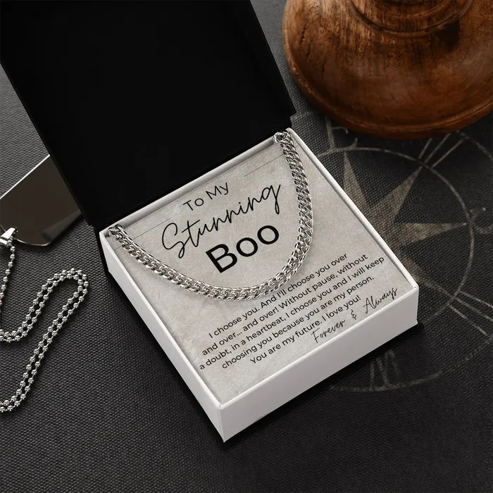 Necklaces I Will Forever Choose You Gift for My Boo Linked Chain Necklace ShineOn Fulfillment