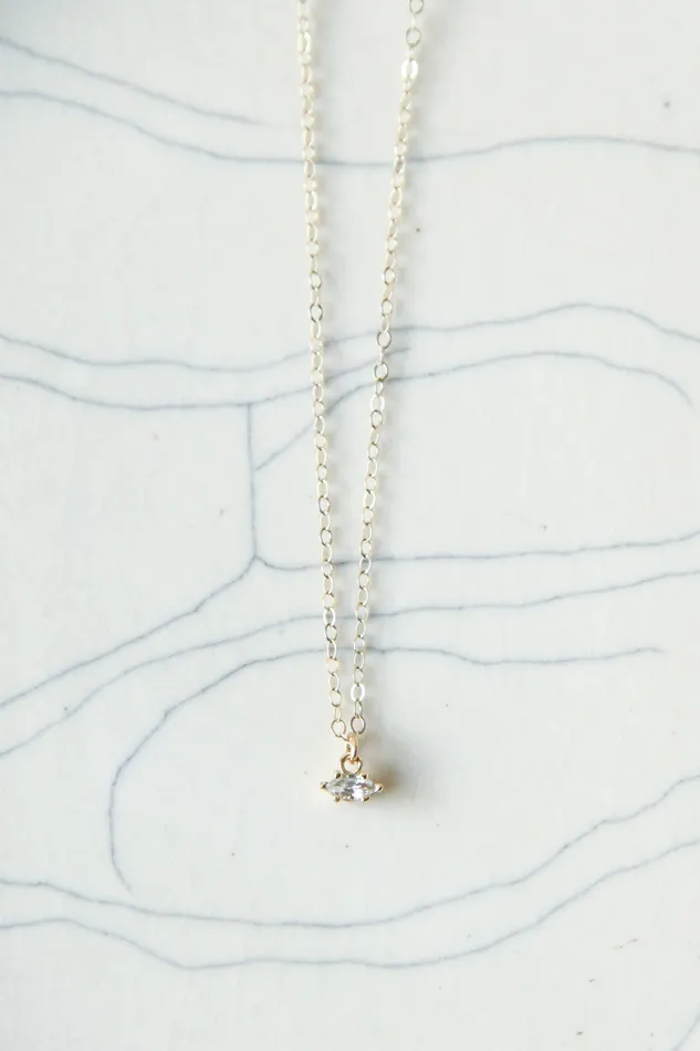 Necklaces Marquise Necklace Diamond Earthen Jewelry
