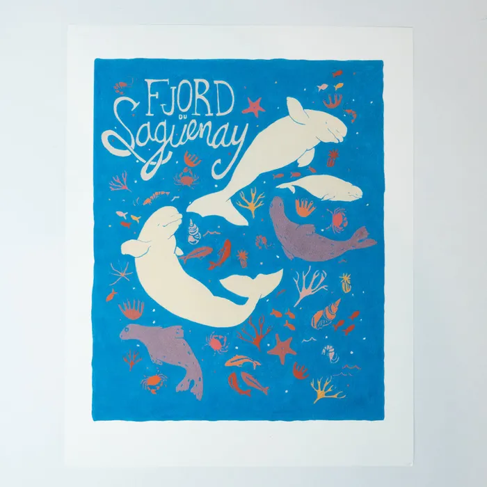 Necklaces REBELLES DES BOIS DESIGN Illustration Fjord Saguenay RDB design