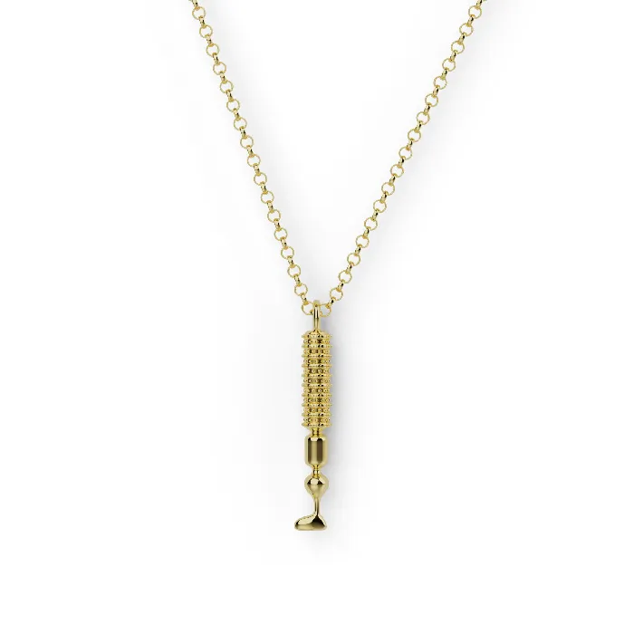 Necklaces sciencejewelry1824 photoreceptor necklace gold vermeil