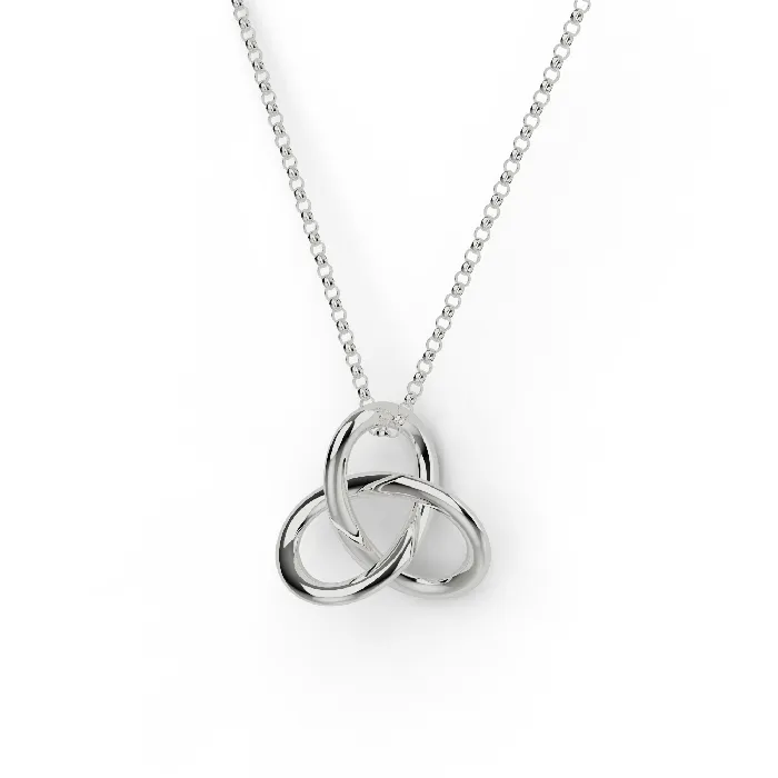 Necklaces sciencejewelry1824 trefoil knot necklace silver
