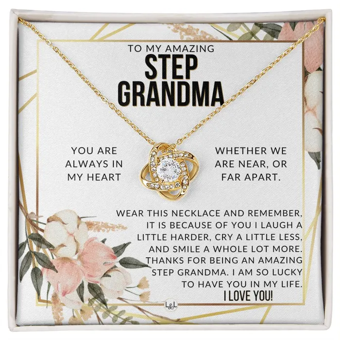 Necklaces ShineOn Fulfillment Step Grandma Gift Beautiful Womens Pendant From Granddaughter Grandson Grandkids Great For Mothers Day Christmas or Birthday Necklaces ShineOn Fulfillment Step Grandma Gift Beautiful Womens Pendant From Granddaughter Grandson Grandkids Great For Mothers Day Christmas or Birthday