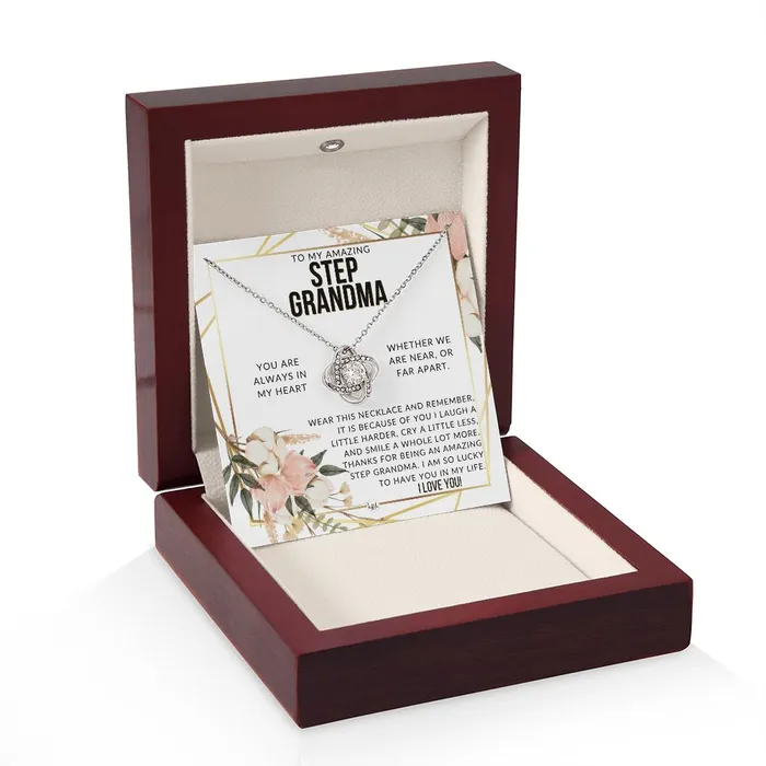 Necklaces ShineOn Fulfillment Step Grandma Gift Beautiful Womens Pendant From Granddaughter Grandson Grandkids Great For Mothers Day Christmas or Birthday