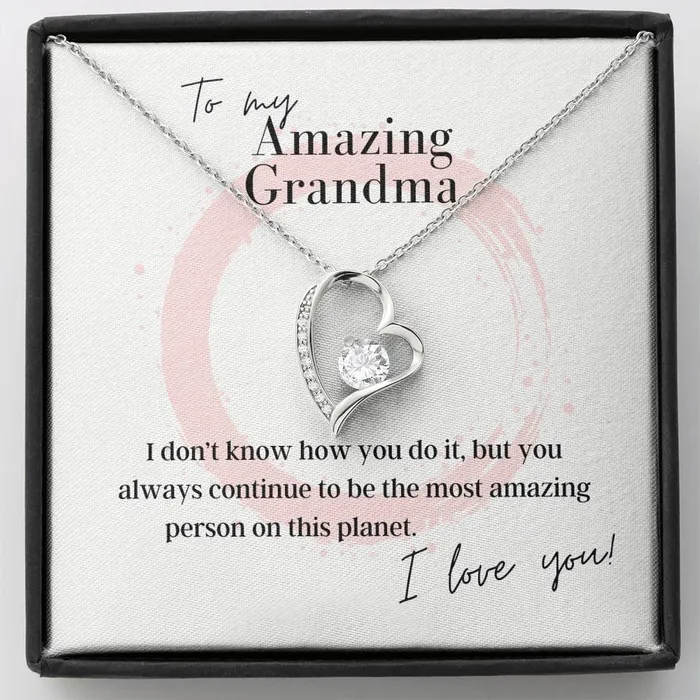 Necklaces ShineOn Fulfillment To My Amazing Grandma Forever Love Pendant Necklace Necklaces ShineOn Fulfillment To My Amazing Grandma Forever Love Pendant Necklace