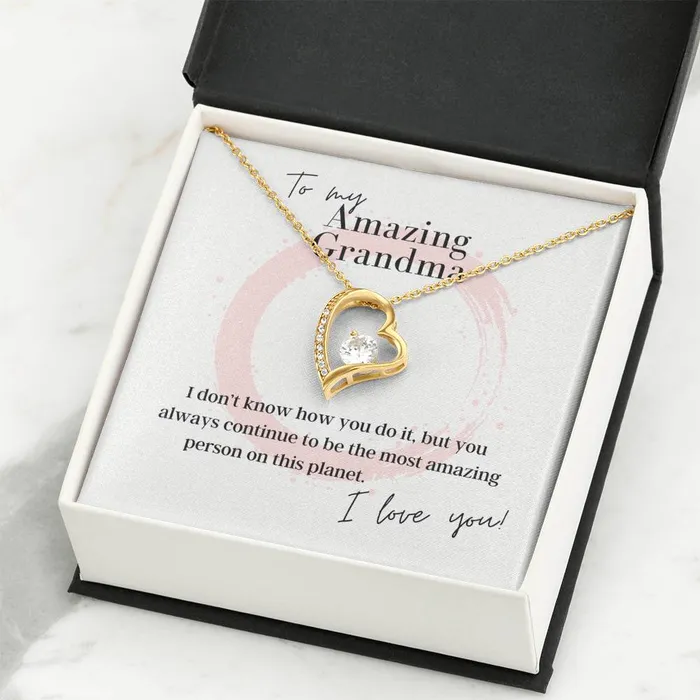 Necklaces ShineOn Fulfillment To My Amazing Grandma Forever Love Pendant Necklace