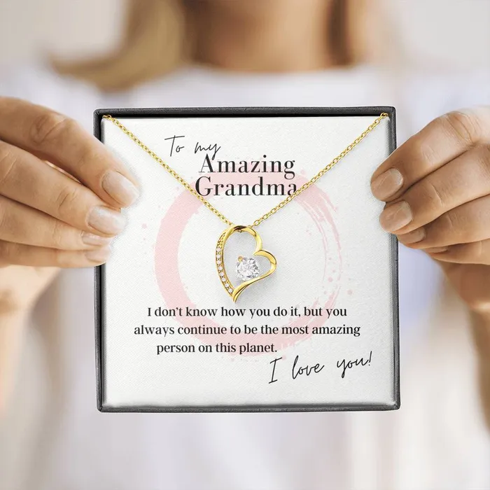 Necklaces ShineOn Fulfillment To My Amazing Grandma Forever Love Pendant Necklace