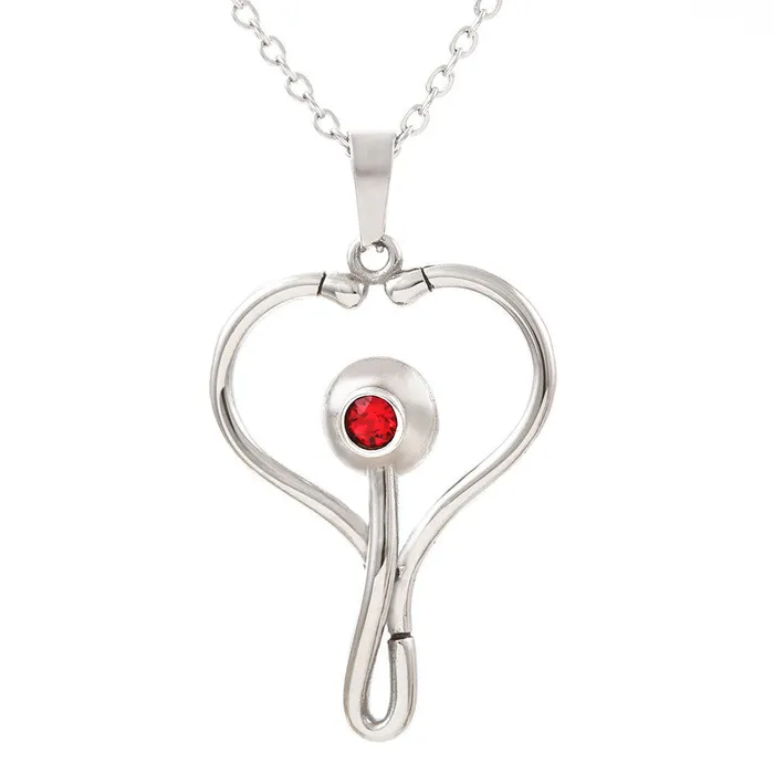 Necklaces Stethoscope Medical Necklace with Personalized Message Card ShineOn Fulfillment Necklaces Stethoscope Medical Necklace with Personalized Message Card ShineOn Fulfillment