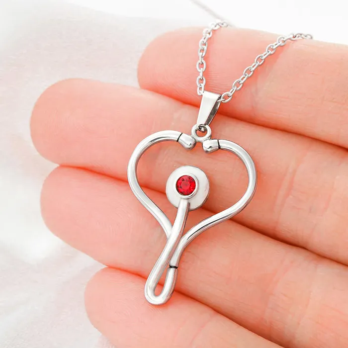 Necklaces Stethoscope Medical Necklace with Personalized Message Card ShineOn Fulfillment Necklaces Stethoscope Medical Necklace with Personalized Message Card ShineOn Fulfillment