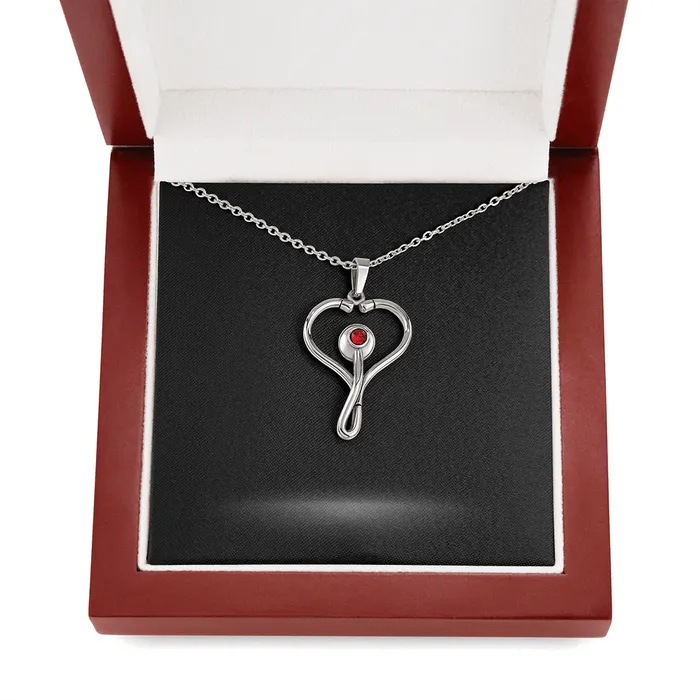 Necklaces Stethoscope Medical Necklace with Personalized Message Card ShineOn Fulfillment Necklaces Stethoscope Medical Necklace with Personalized Message Card ShineOn Fulfillment