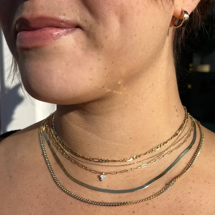 Necklaces Valerie Madison Fine Jewelry Medium Figaro Chain Necklace Necklaces Valerie Madison Fine Jewelry Medium Figaro Chain Necklace