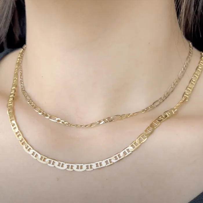 Necklaces Valerie Madison Fine Jewelry Medium Figaro Chain Necklace Necklaces Valerie Madison Fine Jewelry Medium Figaro Chain Necklace