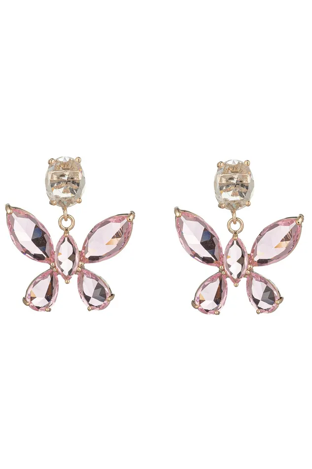 Nora Butterfly Cubic Zirconia Earrings Eye Candy LA Earrings
