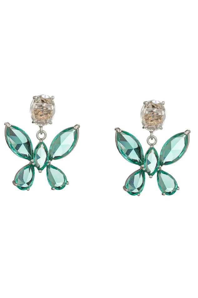 Nora Butterfly Cubic Zirconia Earrings Eye Candy LA Earrings