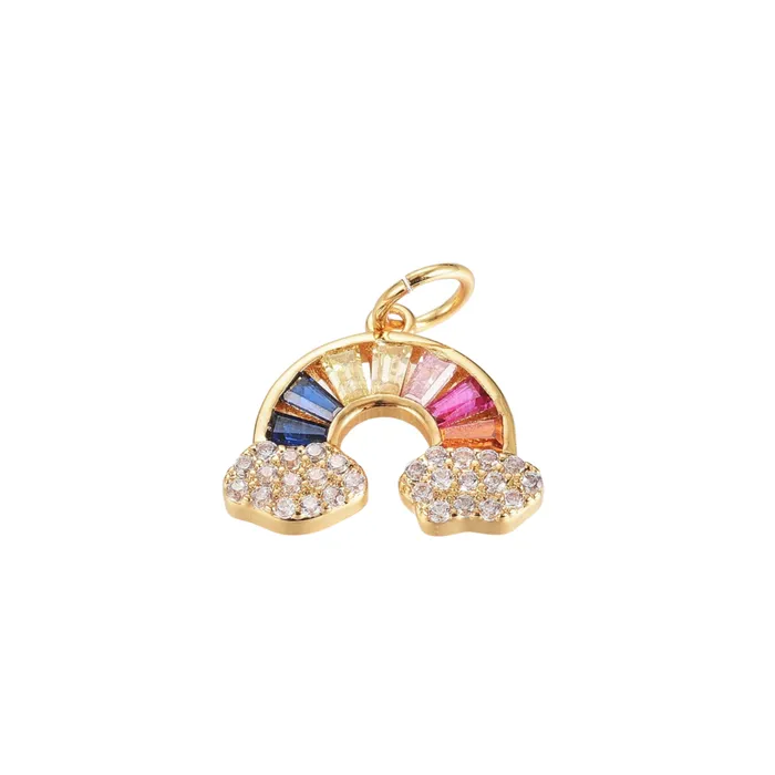 pau jewelry Charm Necklaces Rainbow charm