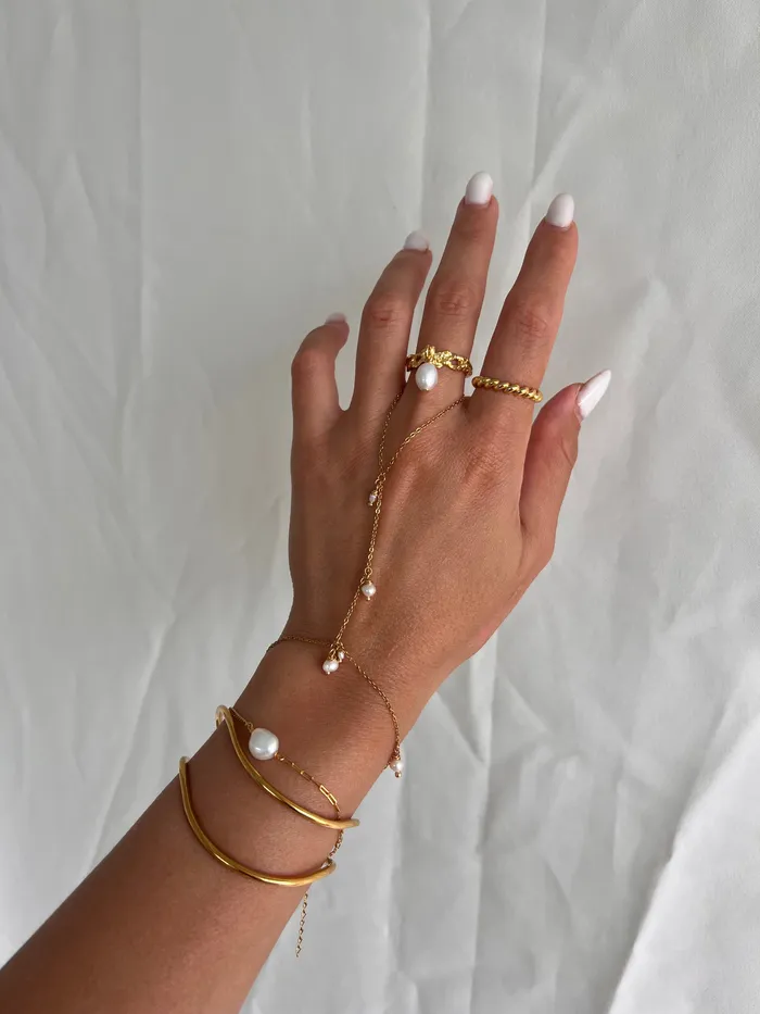 pau jewelry Rings Textured pearl ring