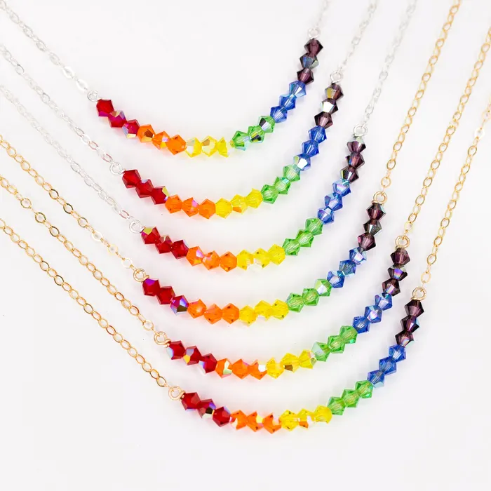 Rainbow Necklace Benefits LGBTQIA Causes Grayling Necklaces
