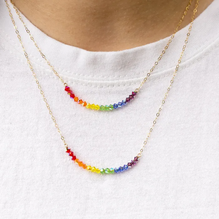 Rainbow Necklace Benefits LGBTQIA Causes Grayling Necklaces