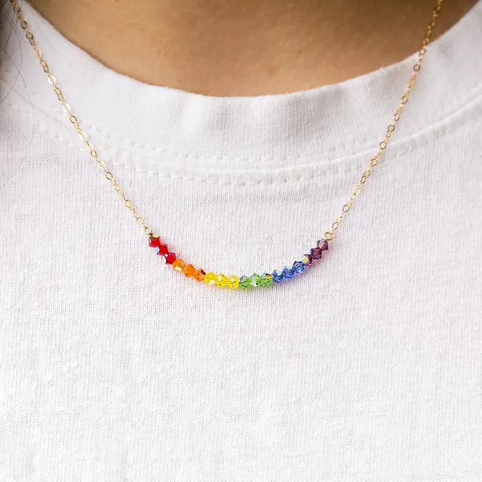 Rainbow Necklace Benefits LGBTQIA Causes Grayling Necklaces